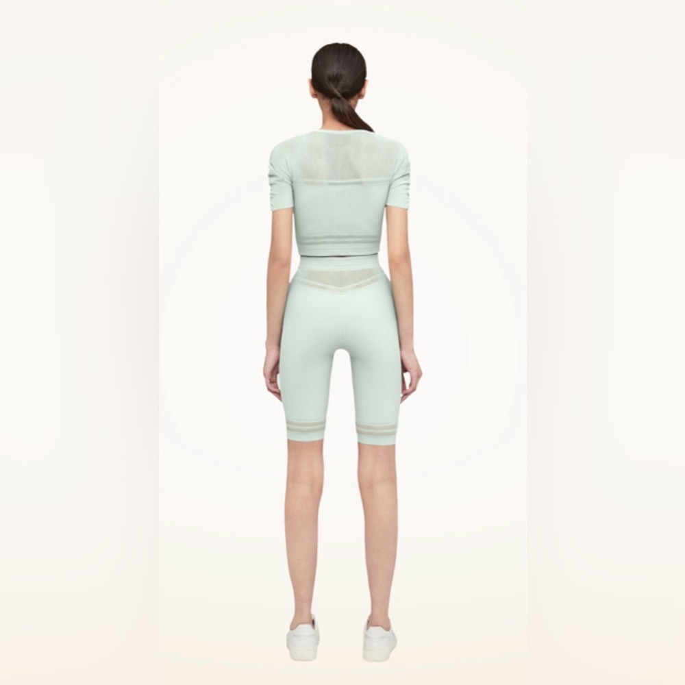 Wolford NWT Net Line Biker - Aqua size XS & Small - Picture 4 of 6